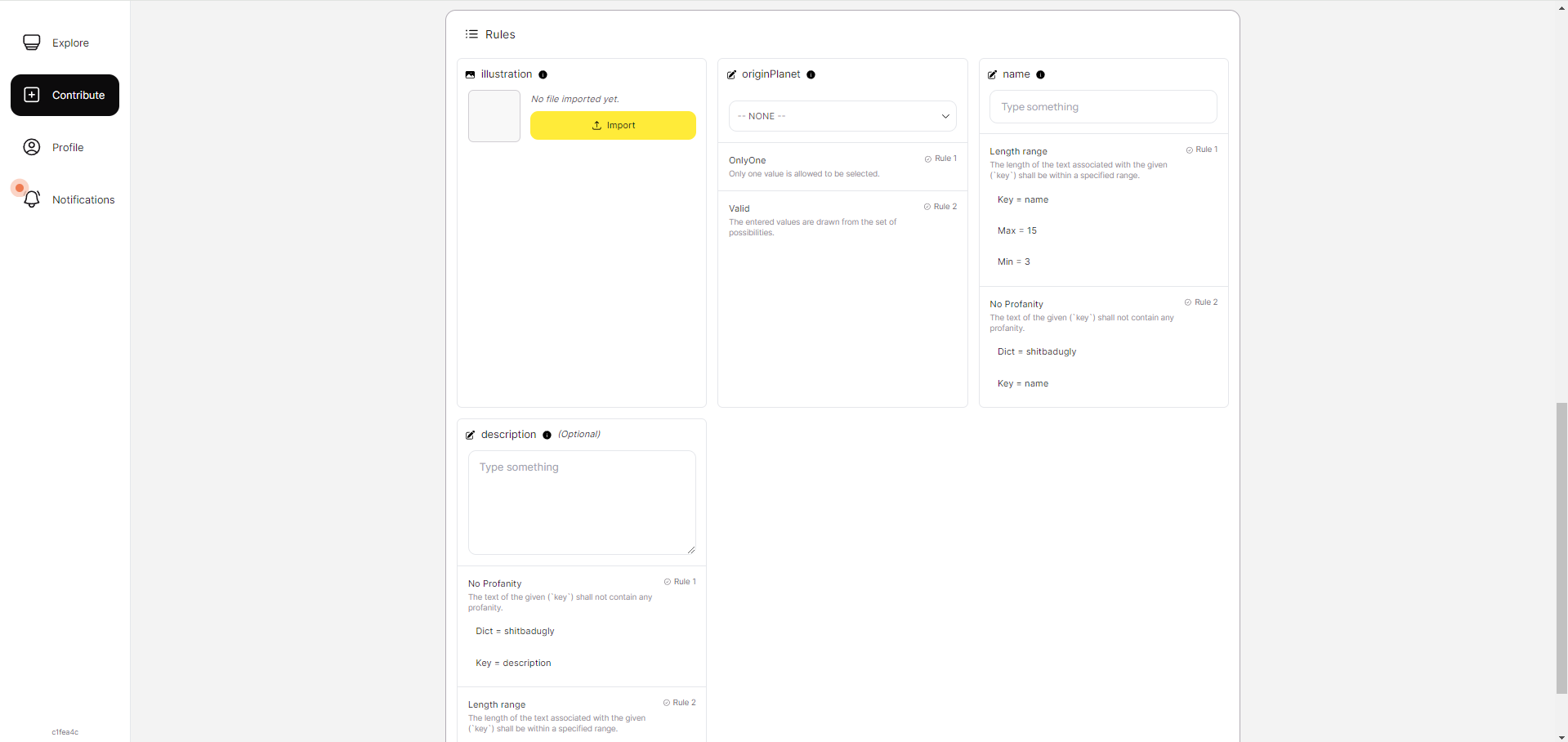 Different blocks to complete in the Makers Hub&#39;s submission interface