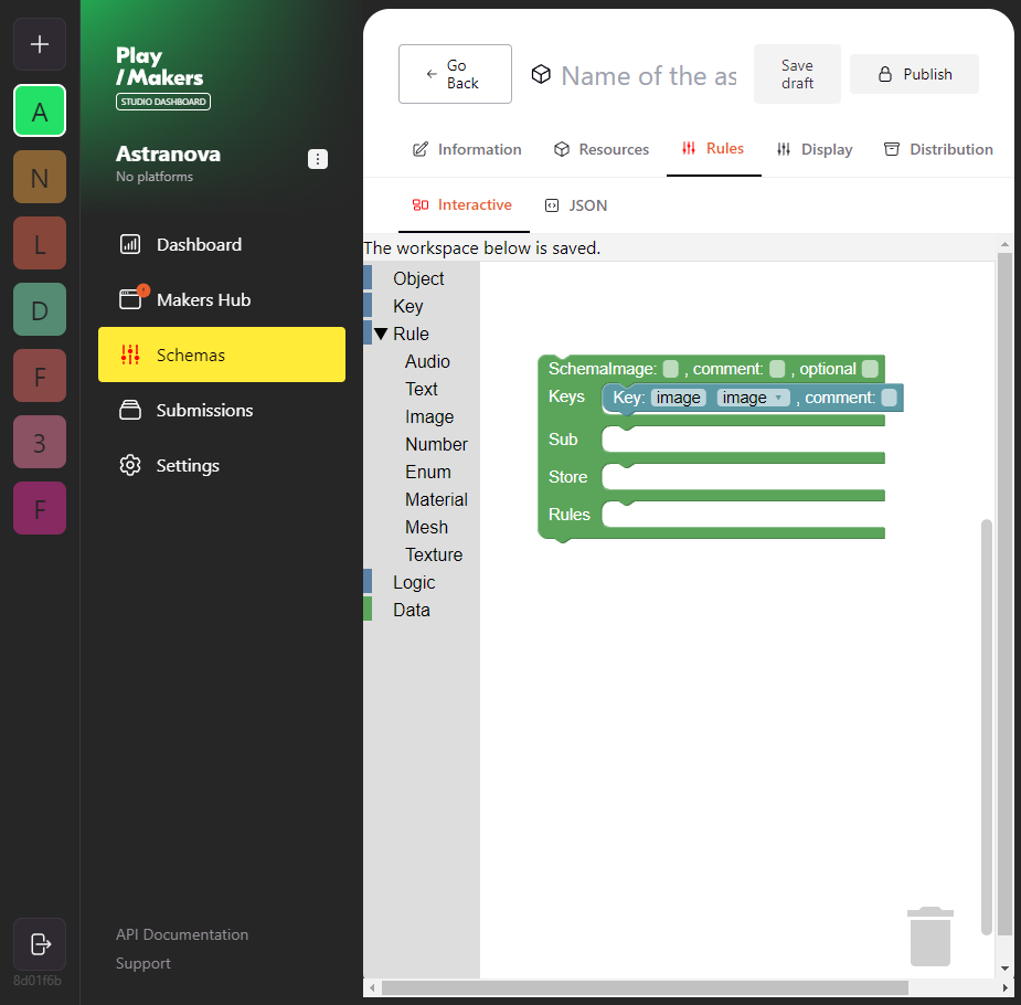 Interactive SchemaImage with its key